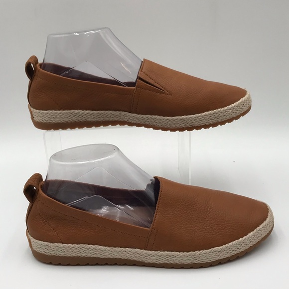 Women’s Sorel Ella Caramel Brown Leather Loafers - Picture 1 of 10